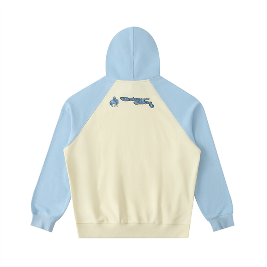 Color-Block Raglan Sleeve Hoodie