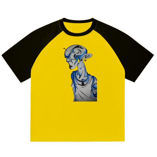 Color-Blocked Raglan Sleeve T-shirt
