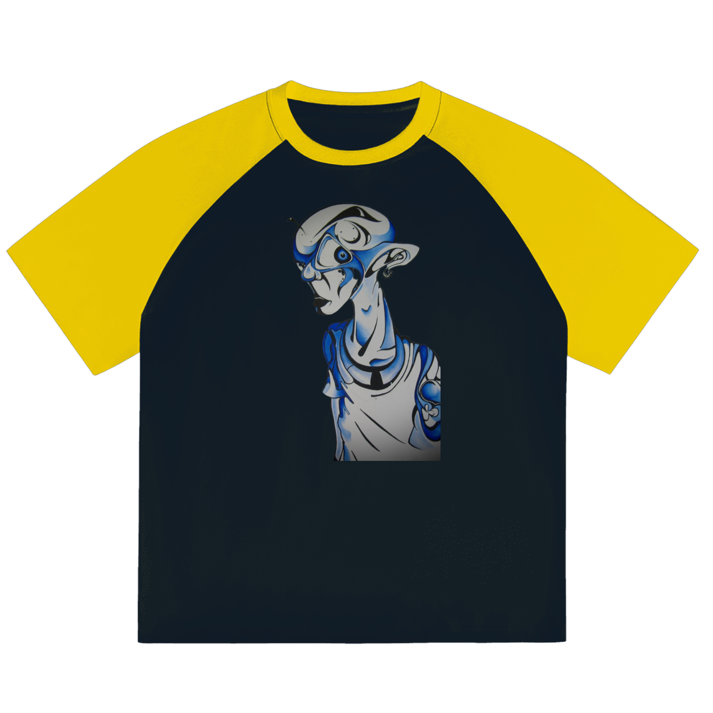 Color-Blocked Raglan Sleeve T-shirt