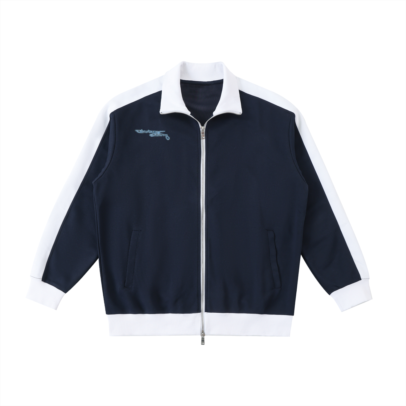 Contrast Trim Stand Collar Jacket