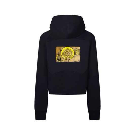 Cropped Zip-Through Hoodie