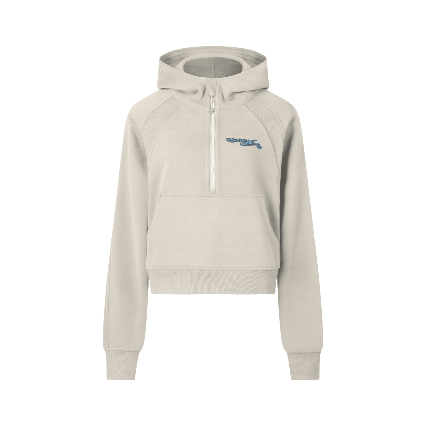 Cropped Half-Zip Hoodie