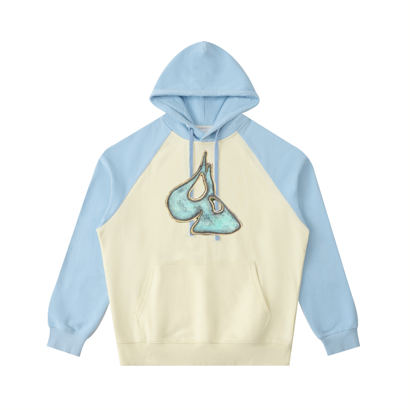 Color-Block Raglan Sleeve Hoodie