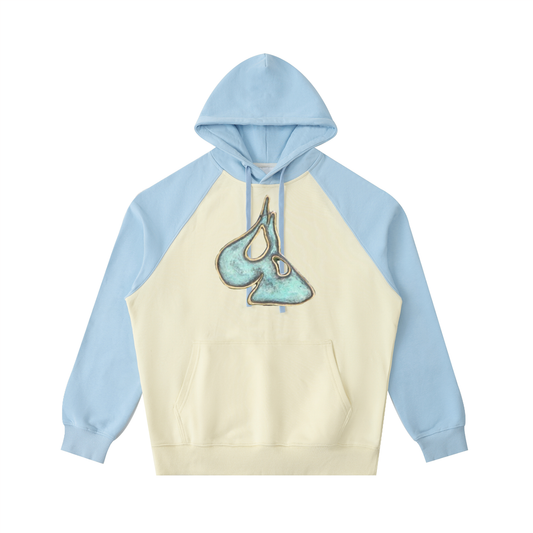 Color-Block Raglan Sleeve Hoodie