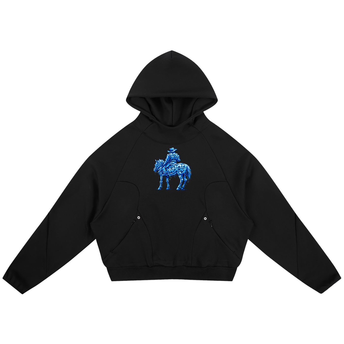 Curved Panel Raglan Hoodie
