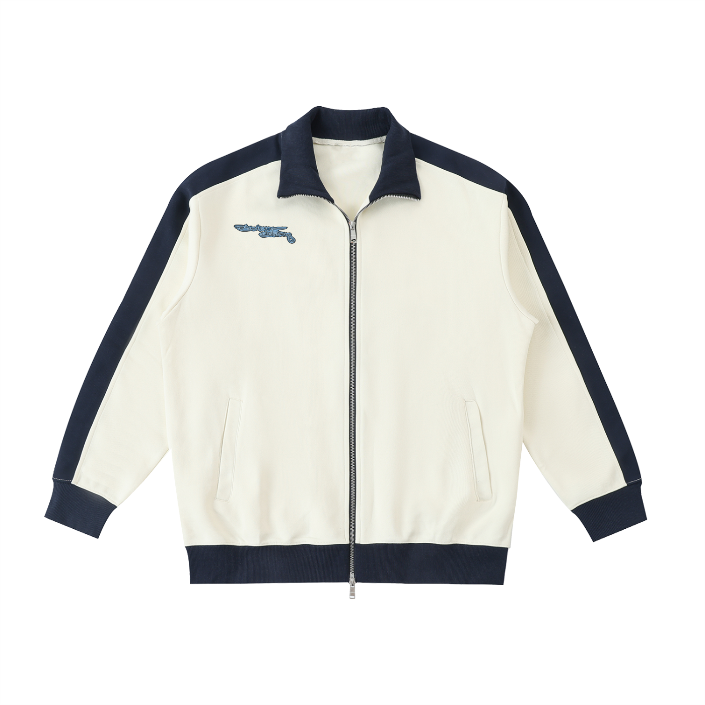 Contrast Trim Stand Collar Jacket