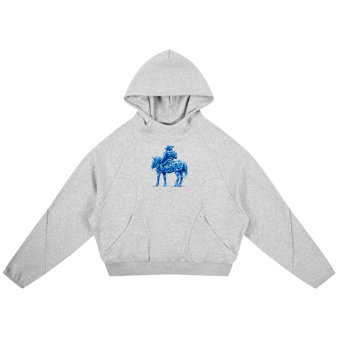 Curved Panel Raglan Hoodie