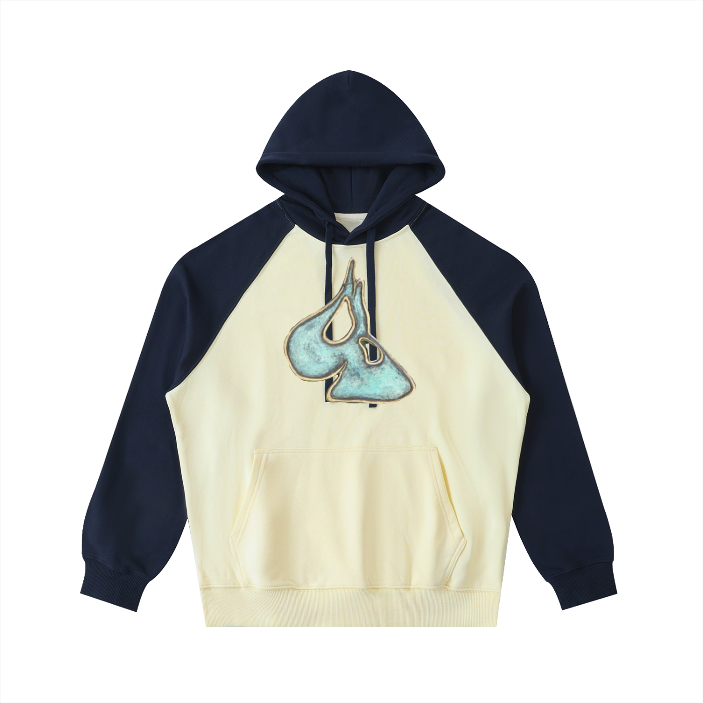 Color-Block Raglan Sleeve Hoodie